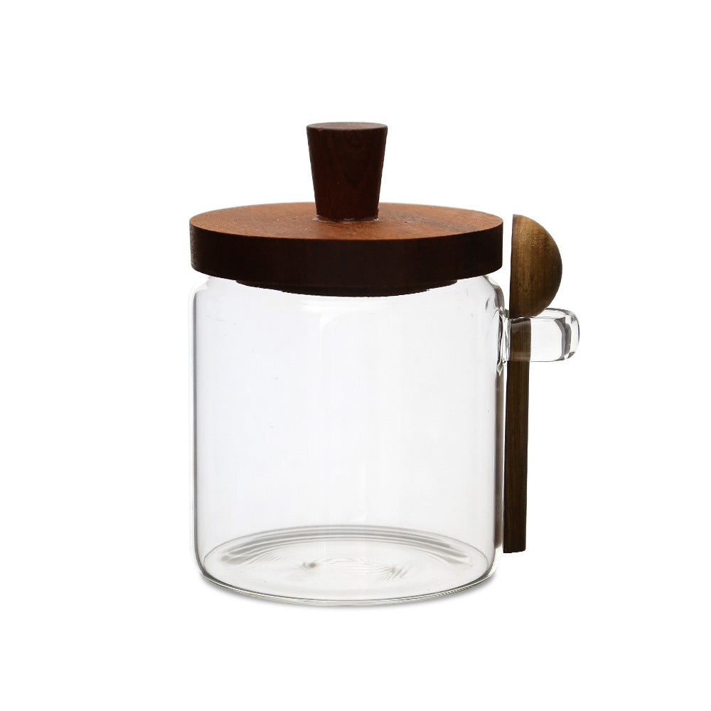 Glass Coffee Jars With Spoons Candy Biscuit Storage Tea - Additional View 9