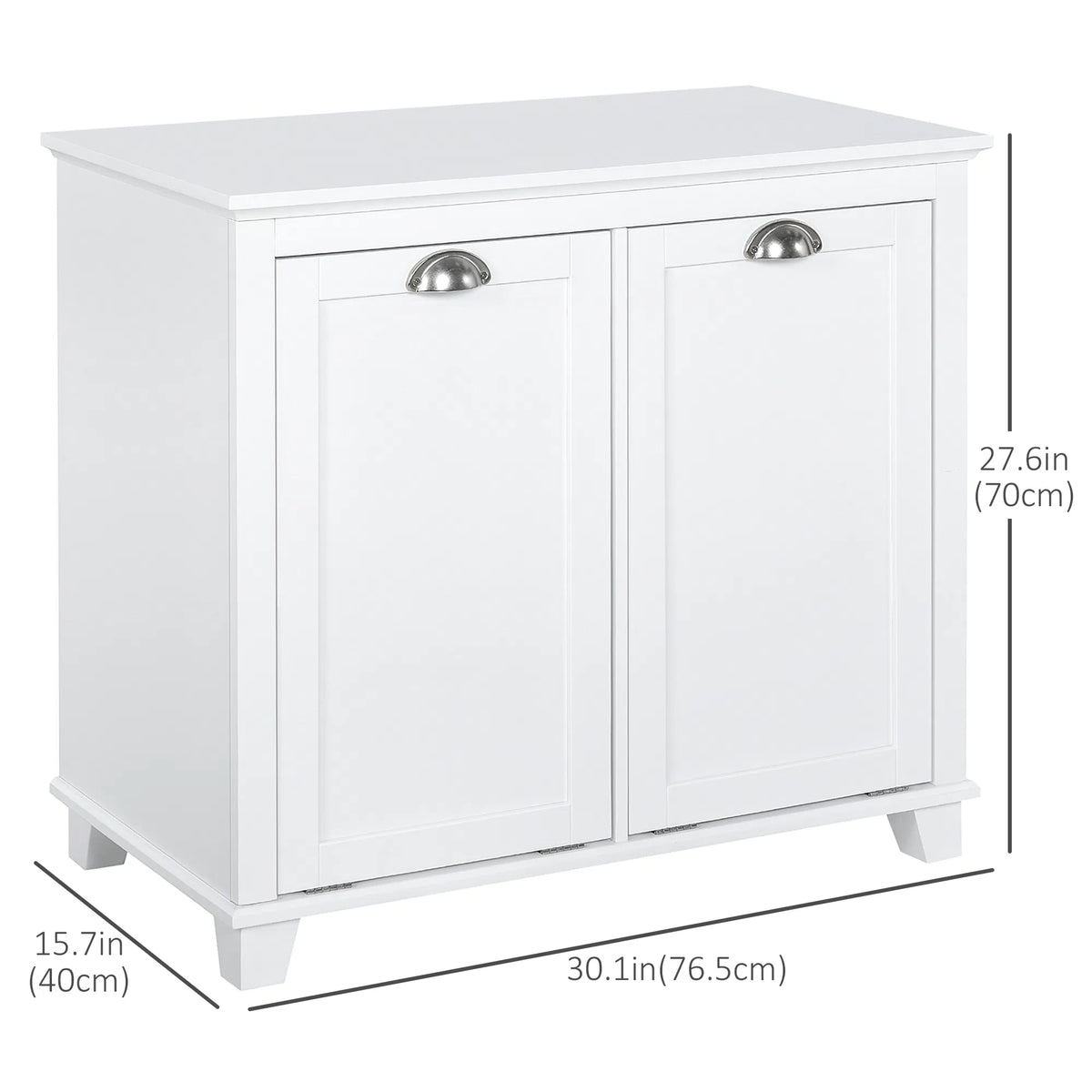 Tilt Out Laundry Storage Cabinet Bathroom Storage Organizer with - Image 2