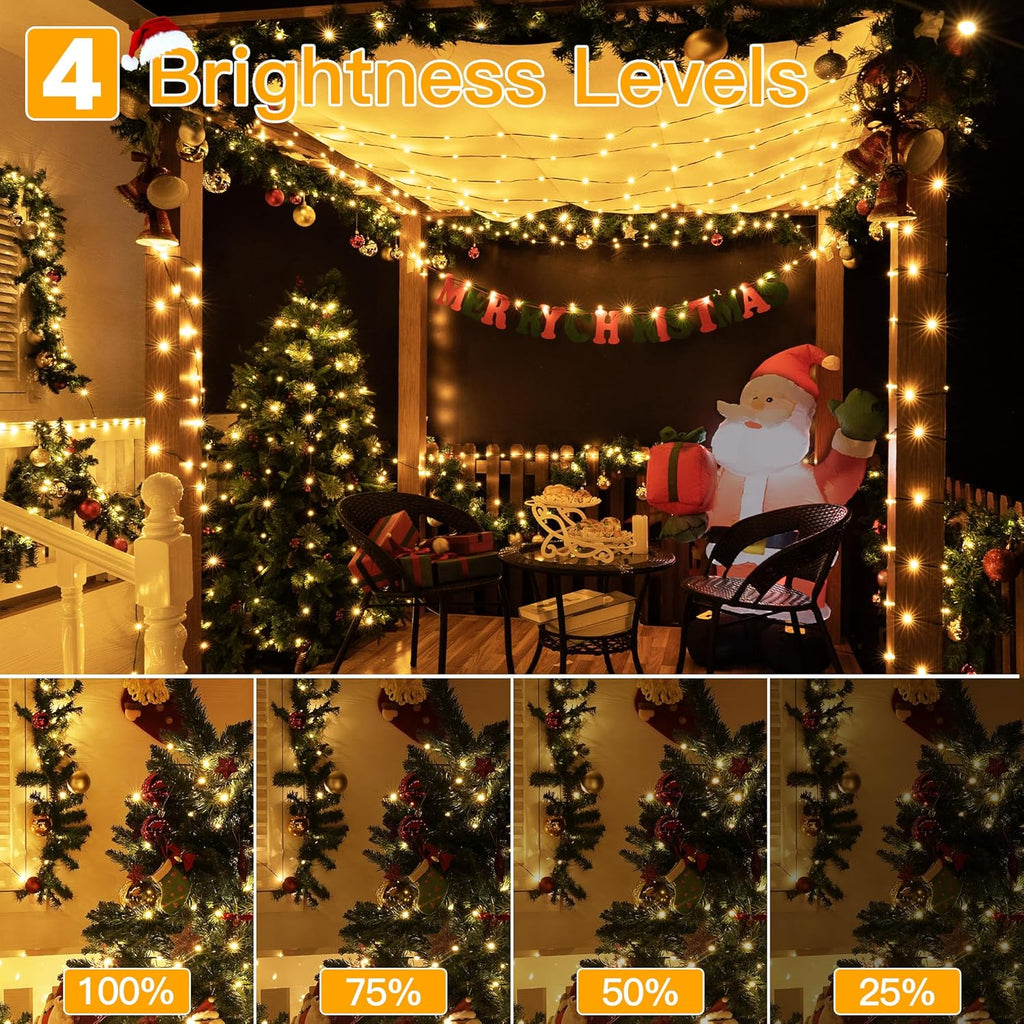 Warm White String Lights LED Ice Bar Light 10m 400mm Curtain Light Modes With