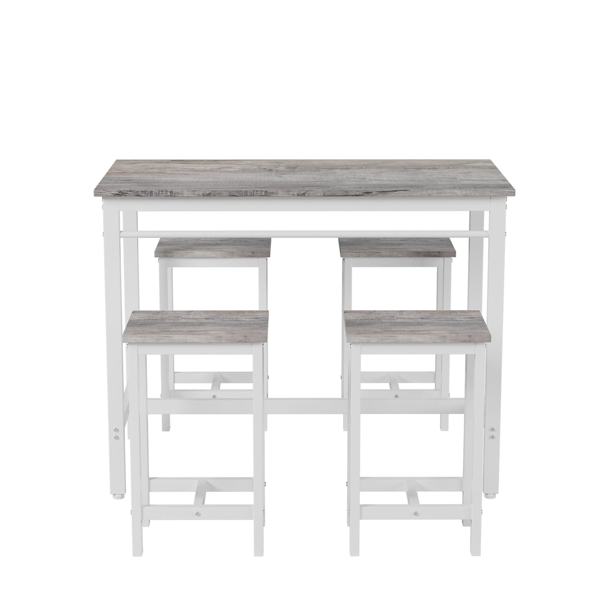 5-Piece White Oak Bar Table Set