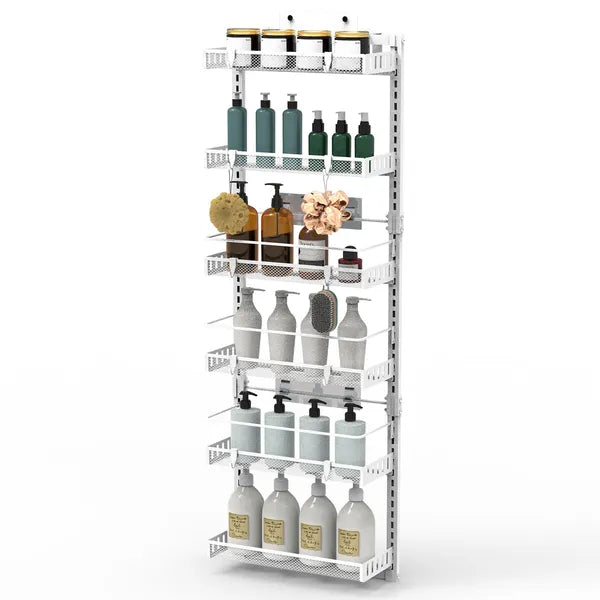 Over The Door Pantry Organizer 6 Tier Pantry Door Organizer Carbon Steel 110LBS - Image 2