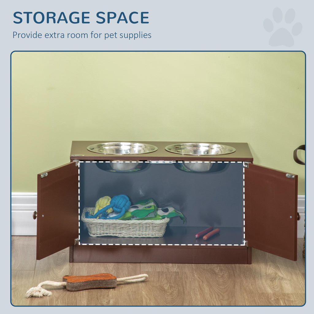 Elevated Dog Bowls With Storage Cabinet Raised Dog Bowl Stand Pet Food Bowl