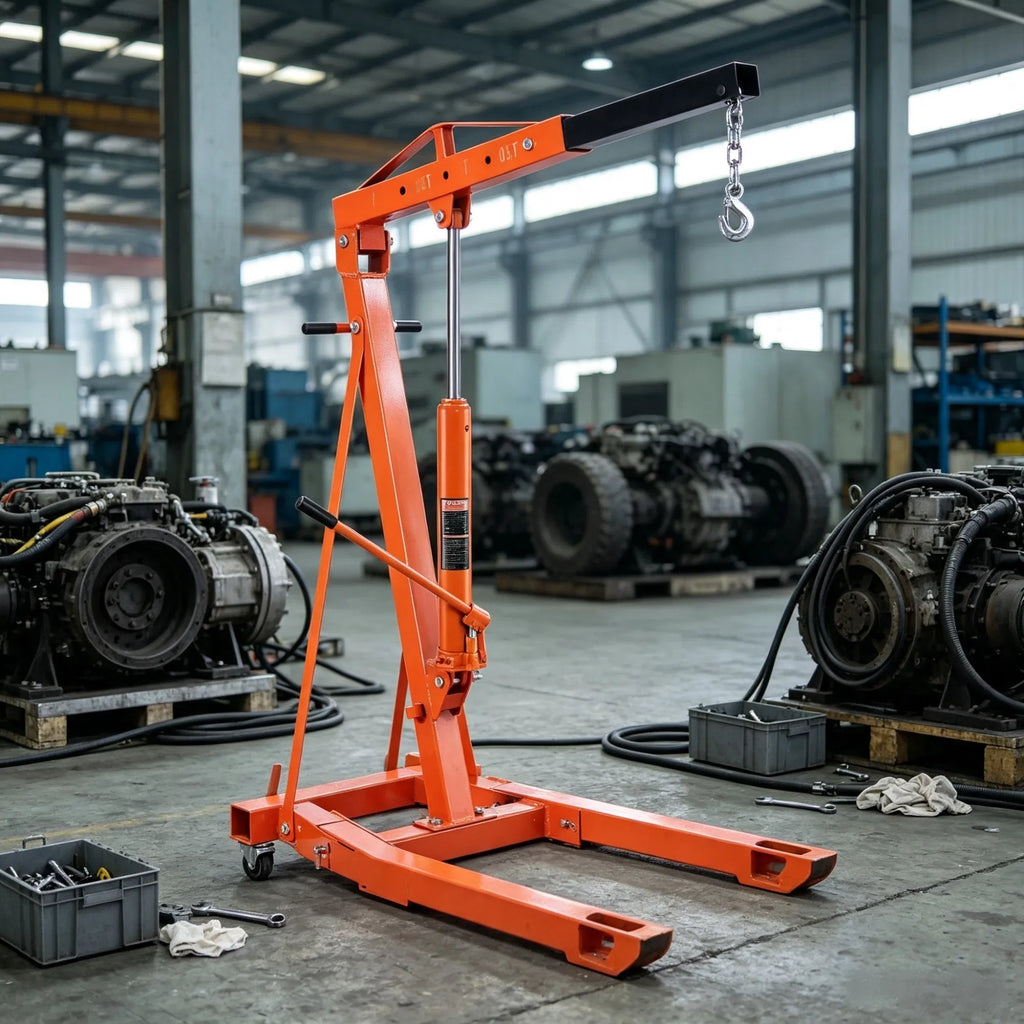 3 Ton Hydraulic Long Ram Jack Engine Hoist Cylinder with Clevis Base for - Image 5