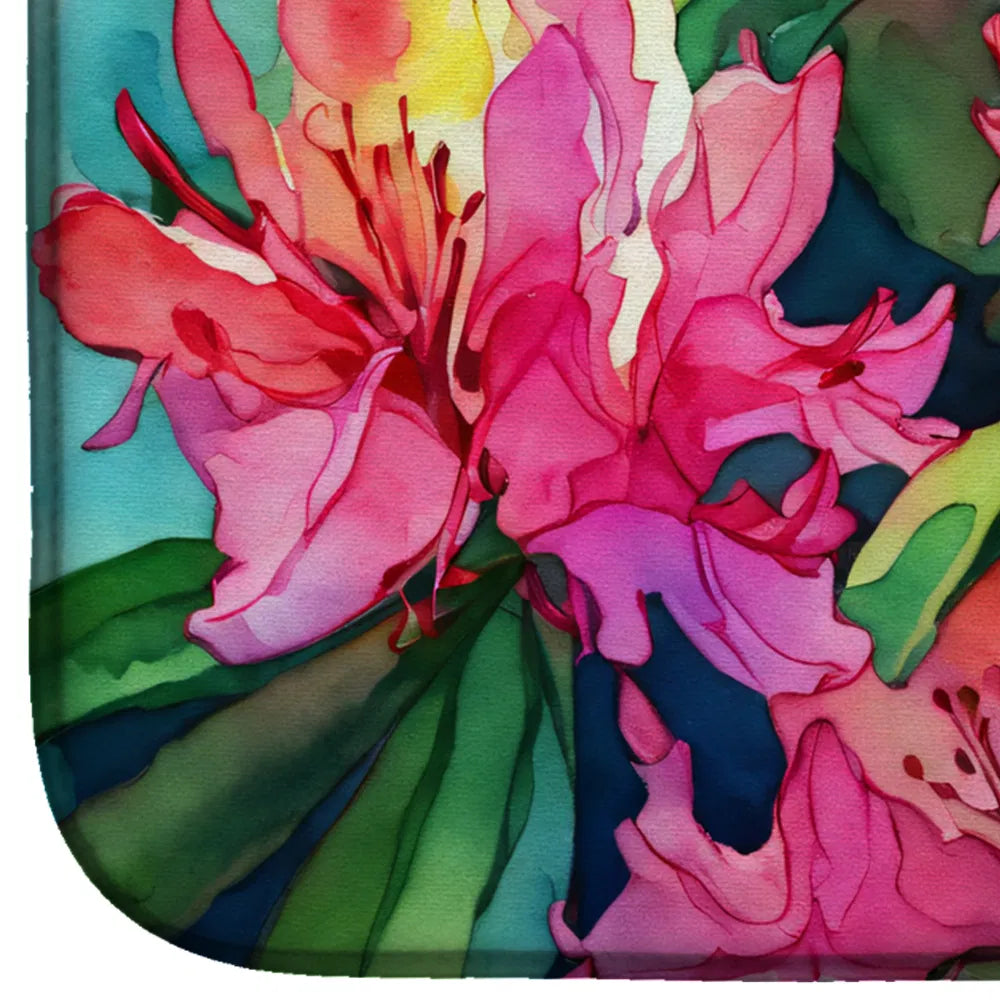 West Virginia Rhododendrons in Watercolor Dish Drying Mat Absorbent Dish Drying - Image 4