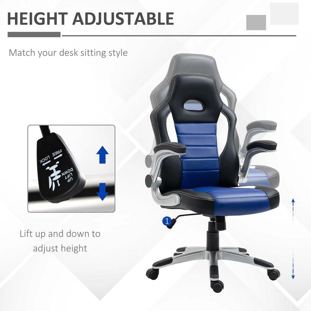 Racing Gaming Chair PU Leather Office Chair Executive Computer Desk Chair with