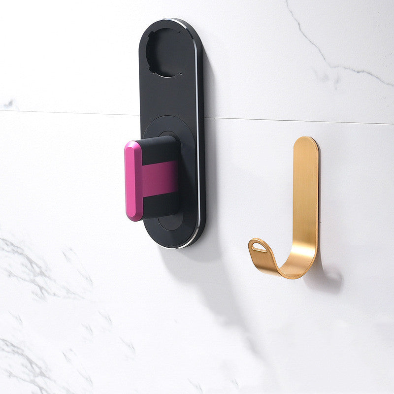 wall-mounted hair dryer and styling tool holder configuration