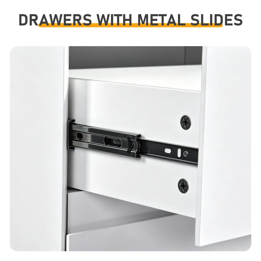 Handle Free 6 Drawer Storage Cabinet Chest of Drawers with USB Powered RGB LED - Image 5
