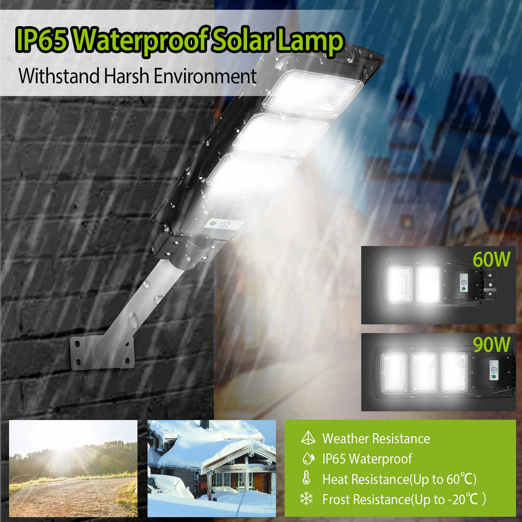 Solar Street Path Light Outdoor 180LEDs Sensor Remote Control Wireless Lamps - Image 3