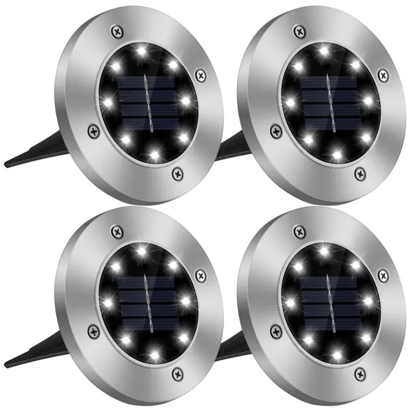 4Pcs Solar Powered Ground Light Outdoor IP65 Waterproof Buried - Image 5