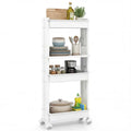 4 Tier DIY Rolling Storage Cart 15.5 X 9 X 40.5 With Detachable Ventilated