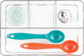 interlocking 4-section drawer organizer clear main view