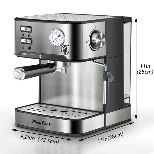 20 Bar Professional Espresso Machine With Milk Frother Single & Double Shot - Image 3