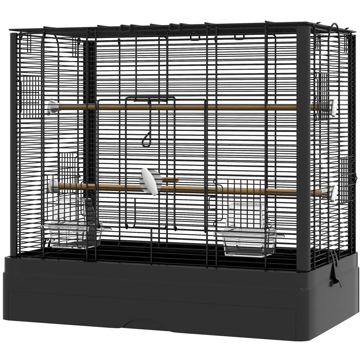 22" Bird Cage for Budgie Finches Canaries Love Birds with Wooden Stands - Image 3