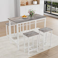 5-Piece White Oak Bar Table Set