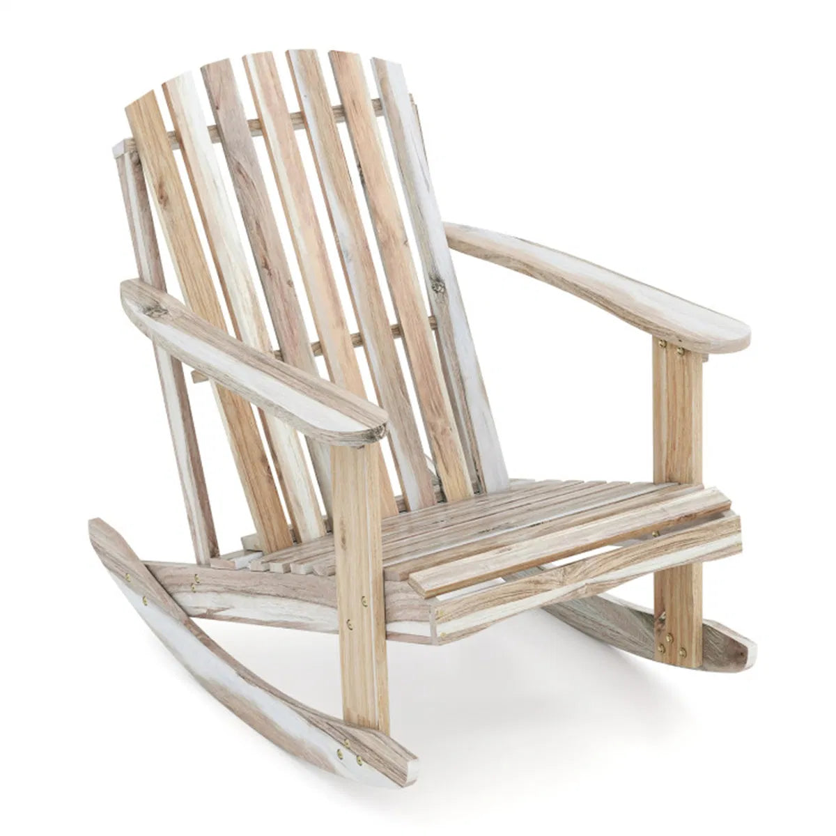 High Fanned Back Outdoor Rocker 4.5" Wide Armrests Soothing Rocking Motion for - Image 4