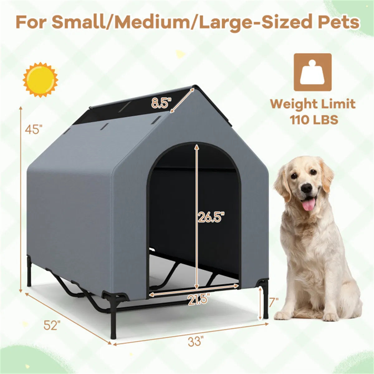 33" x 52" pet house with windows - Image 3