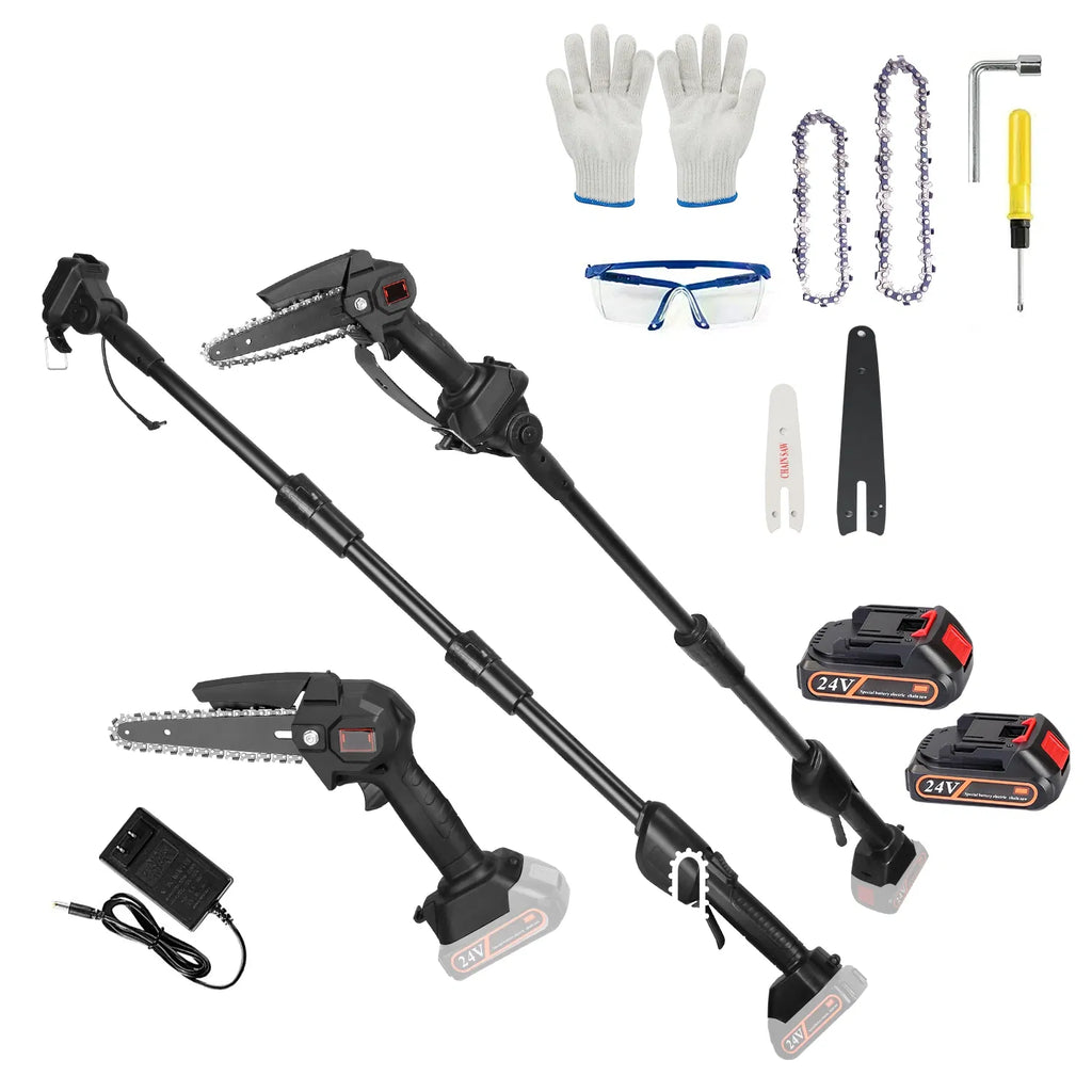 2 in 1 Cordless Pole Saw Brushless Mini Chainsaw Cordless with Pole 2 Pack - Image 2