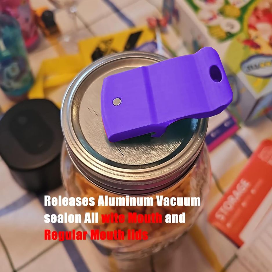 Mason Jar & Canning Opener Tool With Magnetic Lid Lifter Purple Vacuum Seal