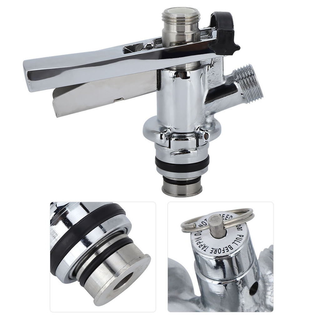 G5/8 U Type Stainless Steel Beer Keg Coupler Dispenser Accessory For Home Bar - Image 2