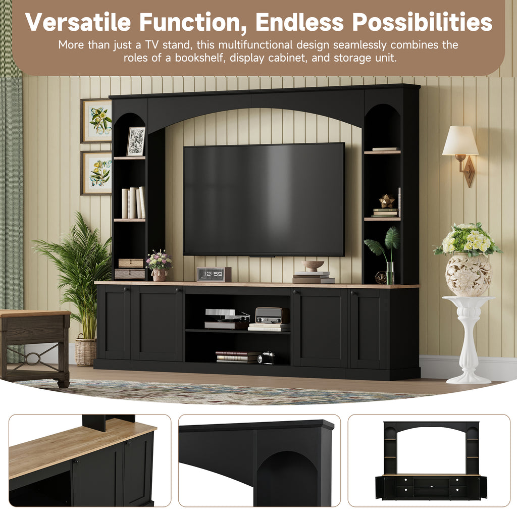 91-Inch Arched Entertainment Center
