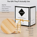 6 Piece Absorbent Sandstone Coaster Set With Holder 4 Inch Round Drink