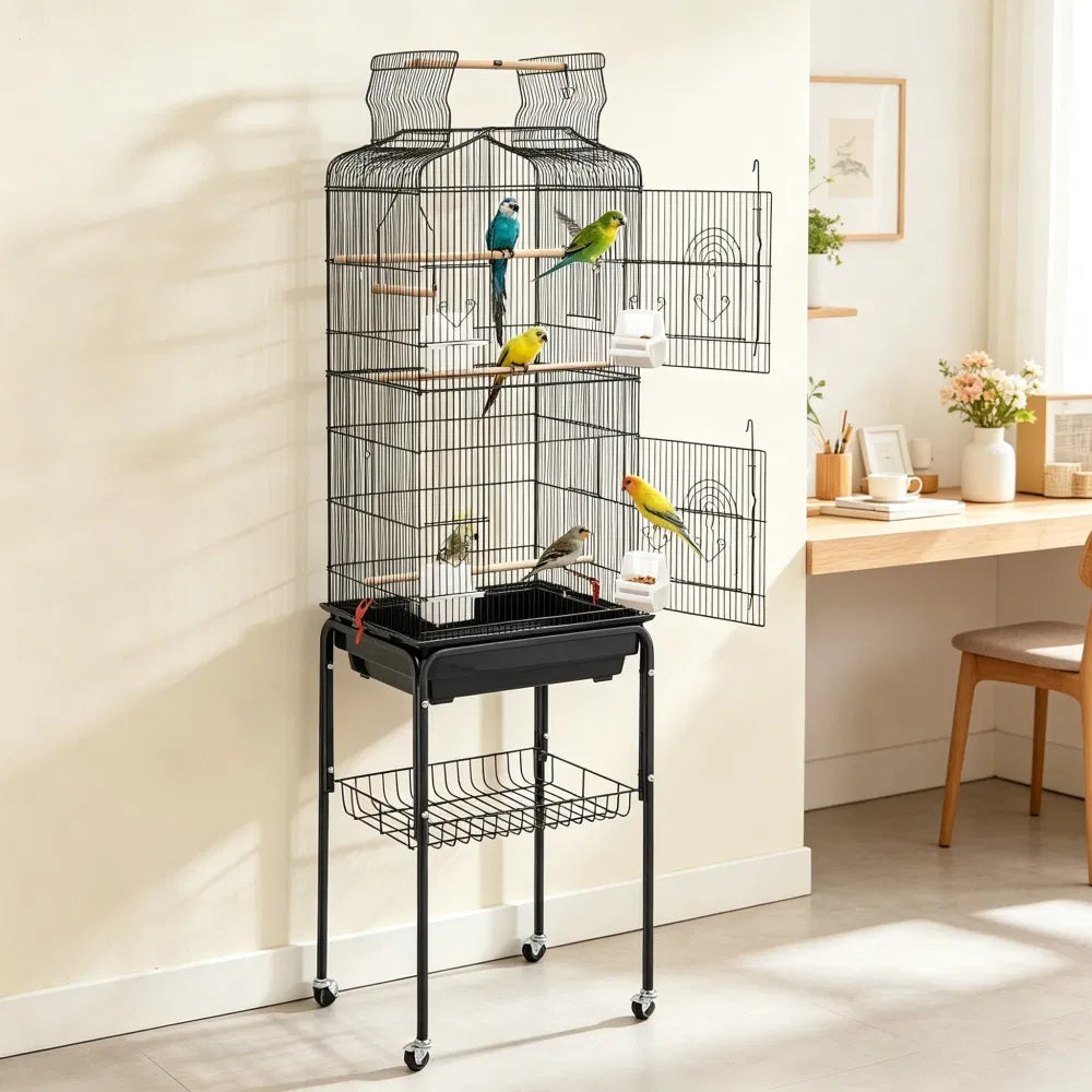 Bird Cage with Removable Sliding 17.99 X 13.98 X 59.45 in - Image 4