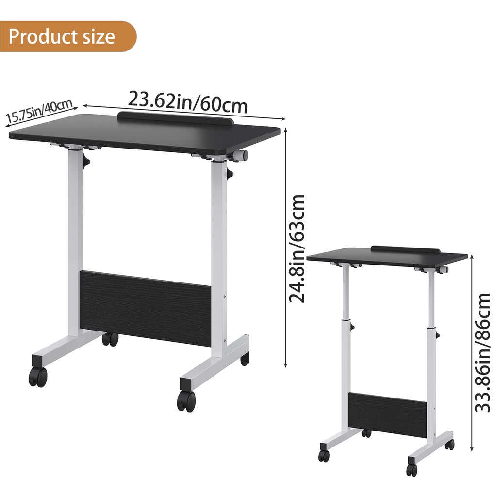 Computer Desk Folding Rolling Multifunction Table With Height Adjustment 90 - Image 2