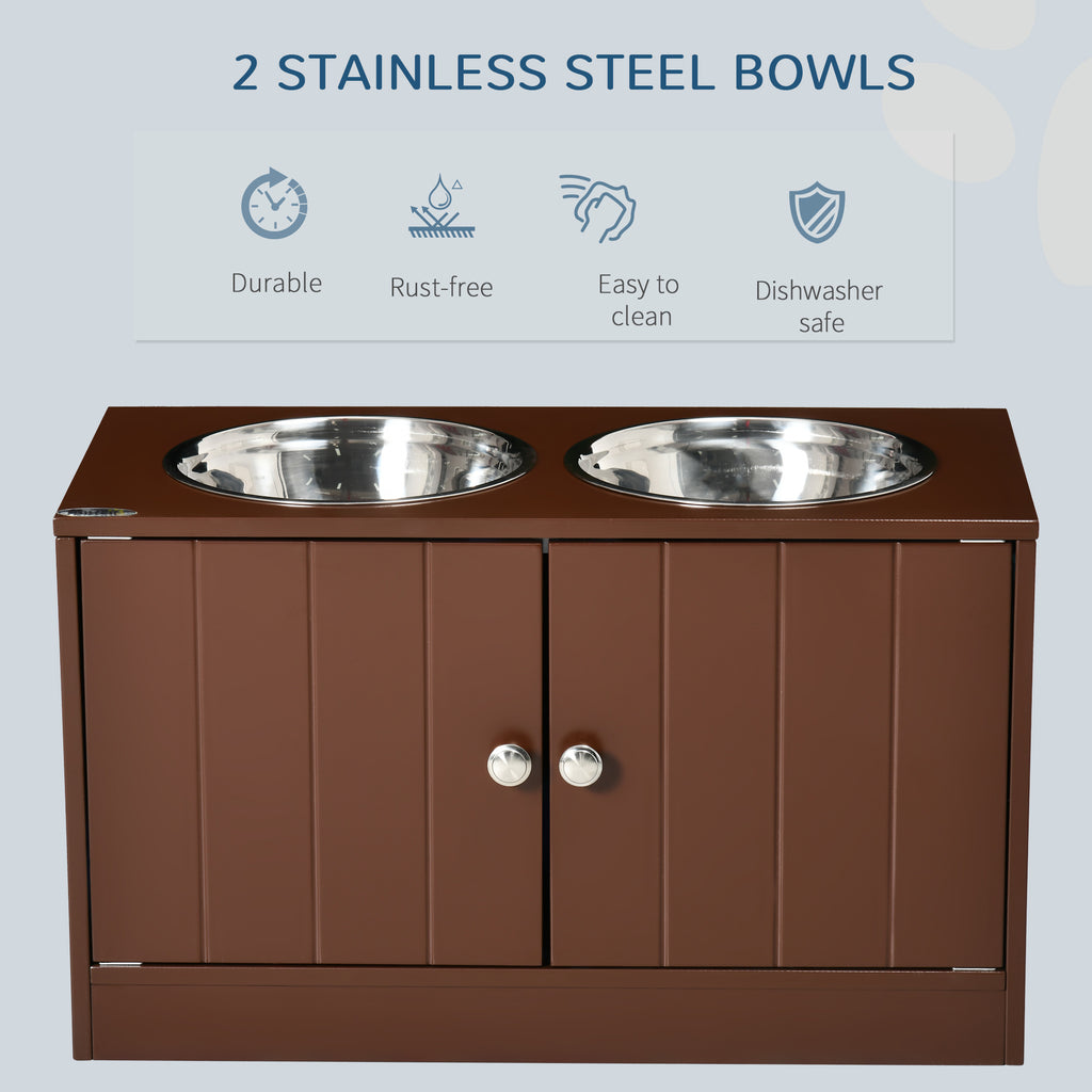 Elevated Dog Bowls With Storage Cabinet Raised Dog Bowl Stand Pet Food Bowl - Image 4