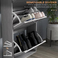 Shoe Storage Cabinet with 3 Flip Drawers Narrow and Slim 12 Pair of Shoes