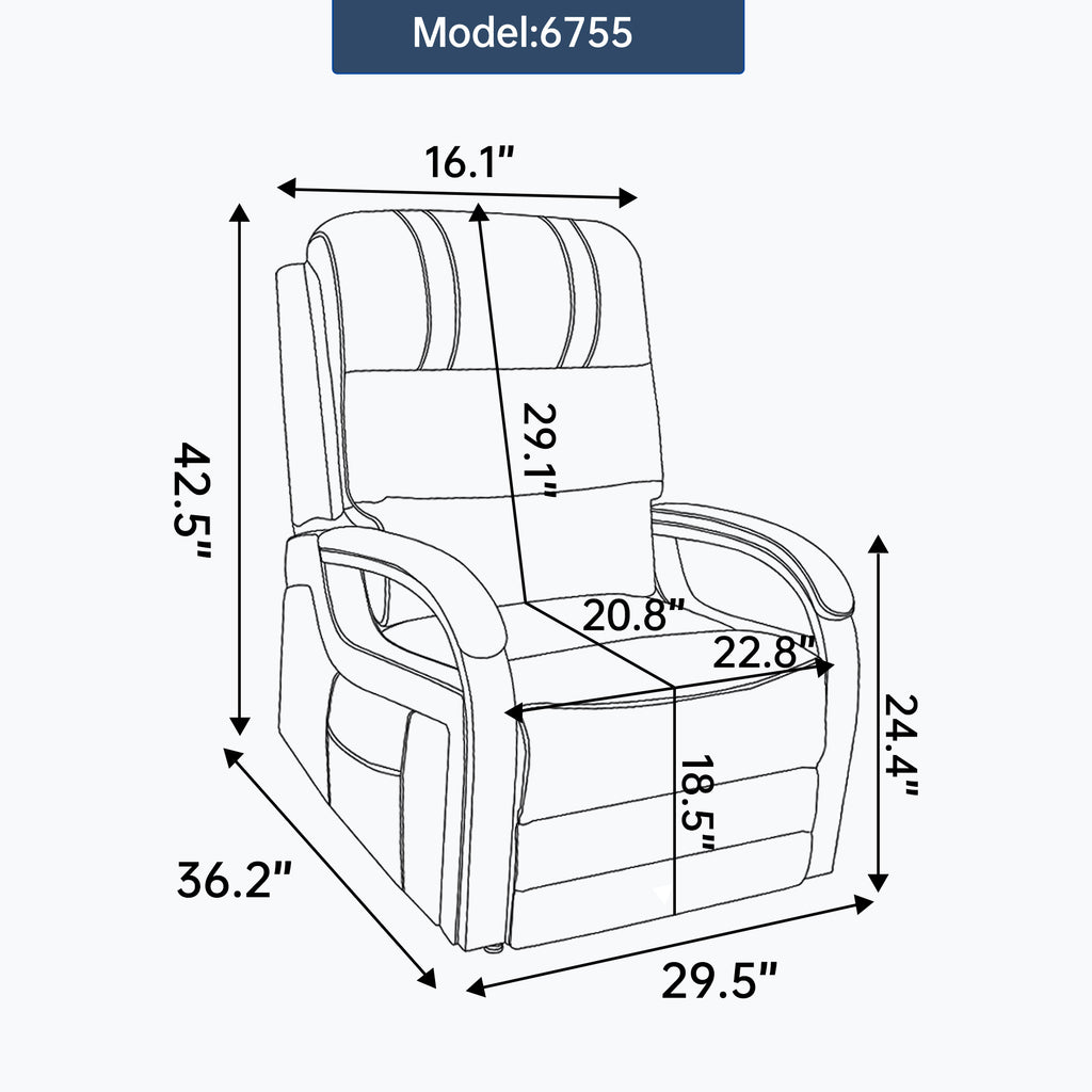 Power Orange Leatheraire Lift Recliner Chair Dual Motor Infinite Position Up to
