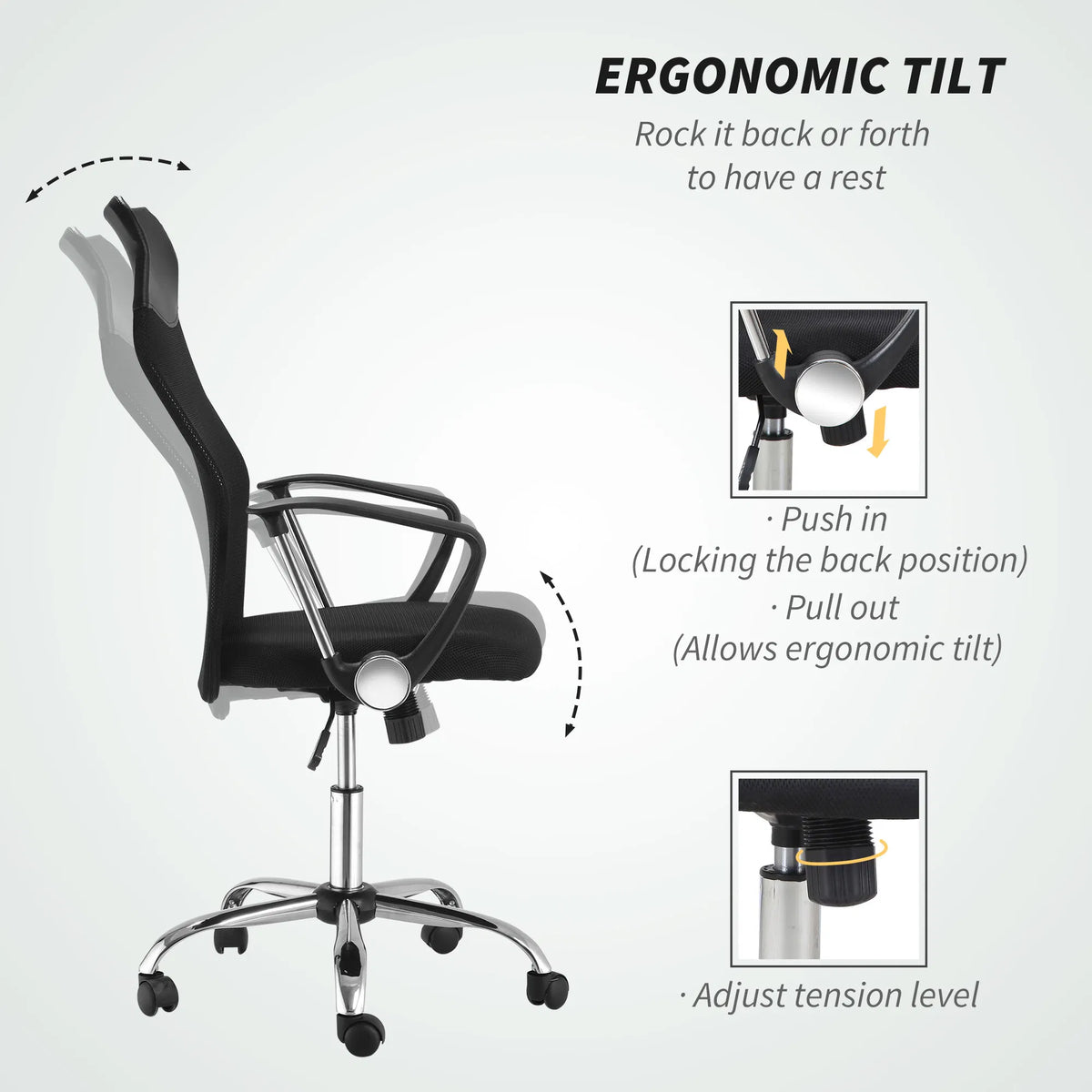 Ergonomic Mesh Office Chair High Back Computer Desk Chair with Adjustable - Image 5
