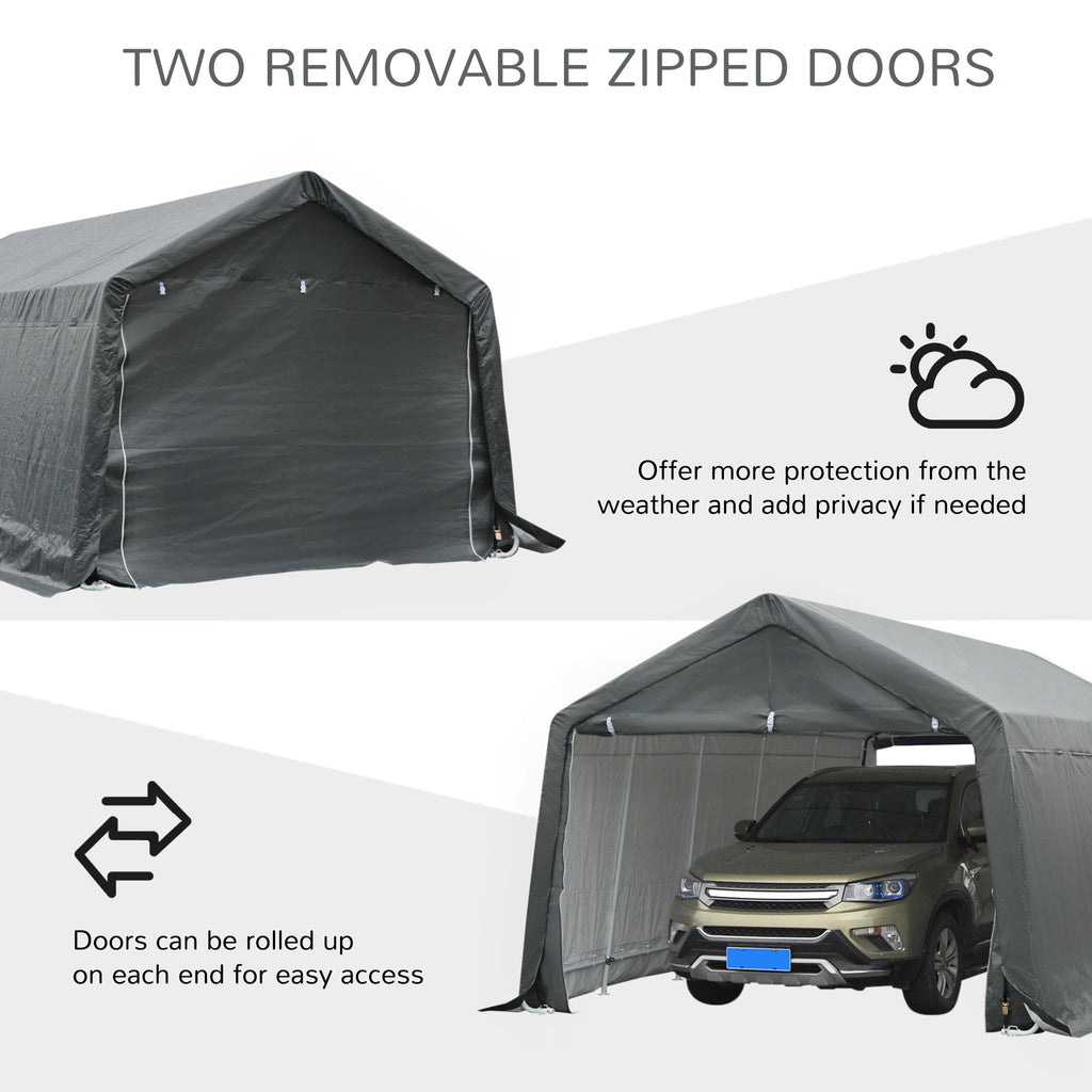12 x 20 Carport Portable Garage Heavy Duty Storage Tent Patio Storage Shelter - Image 5