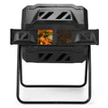 Outdoor Compost Tumbler Dual Chamber Outdoor Tumbling Composter Dual Rotating