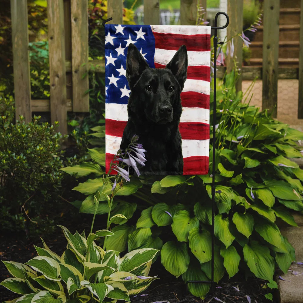 Black German Shepherd American Flag Garden Flag Mailbox Decorative Yard Banner - Image 4