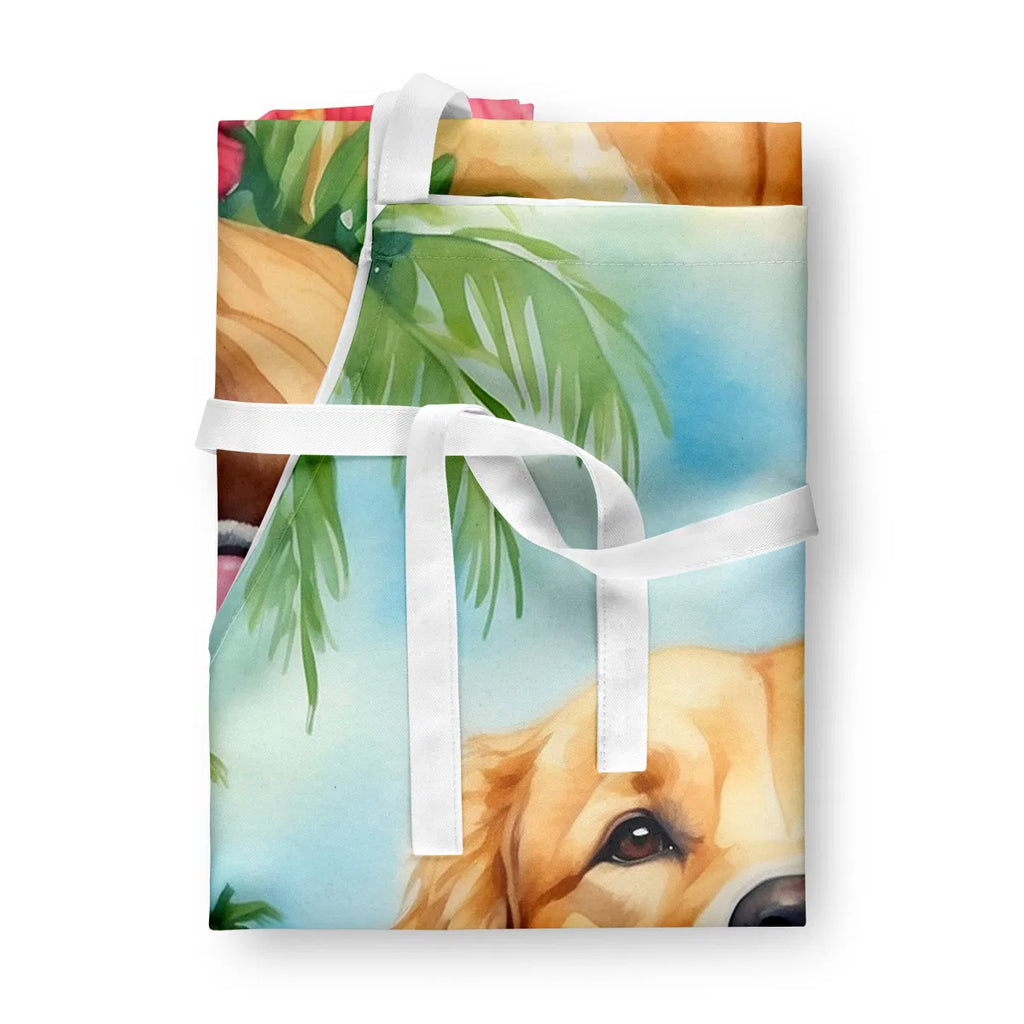 Golden Retriever Luau Apron Cooking Kitchen Server Baking Crafts Gardening for - Image 2