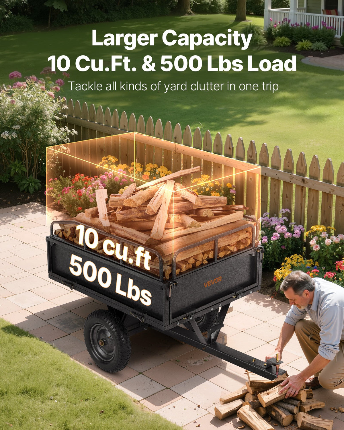 500-lb steel dump cart 10 cu ft product view 5