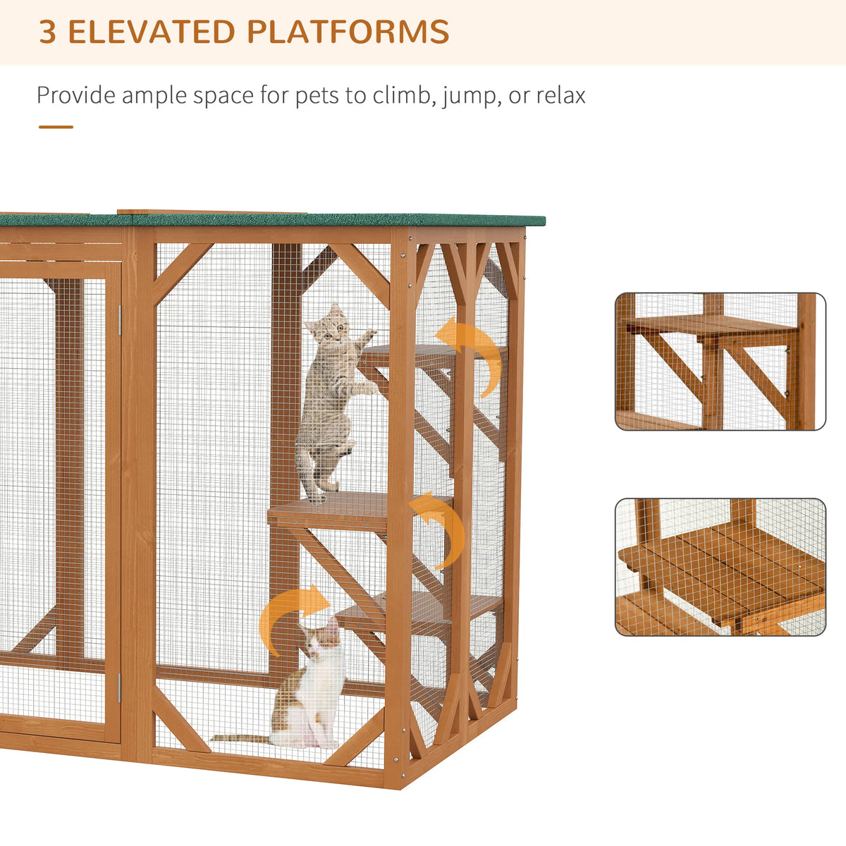 Cat Cage Indoor Catio Outdoor Cat Enclosure Pet House Small Animal Hutch for - Image 3