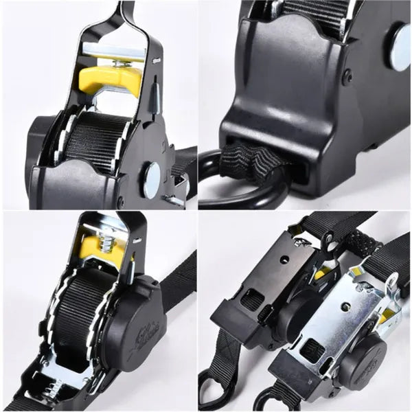 2Pcs Robust Cargo Strap Featuring Automatic Retraction Requiring No Assembly