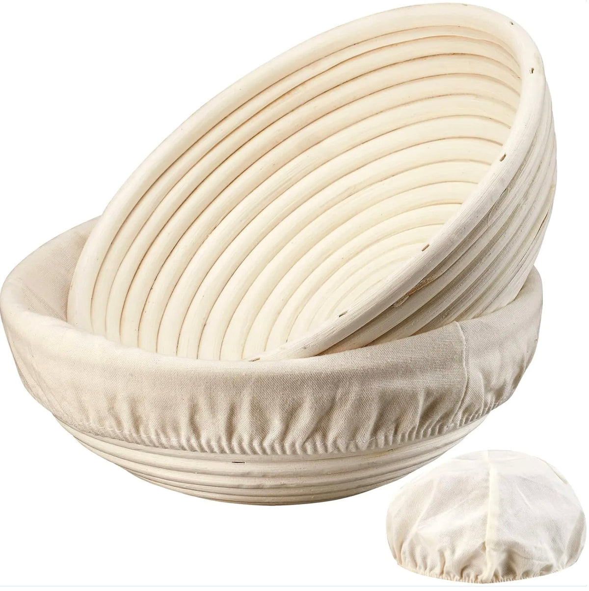 Banneton Bread Proofing Basket Inch Set Of Sourdough Round Bowls Handmade - Main View