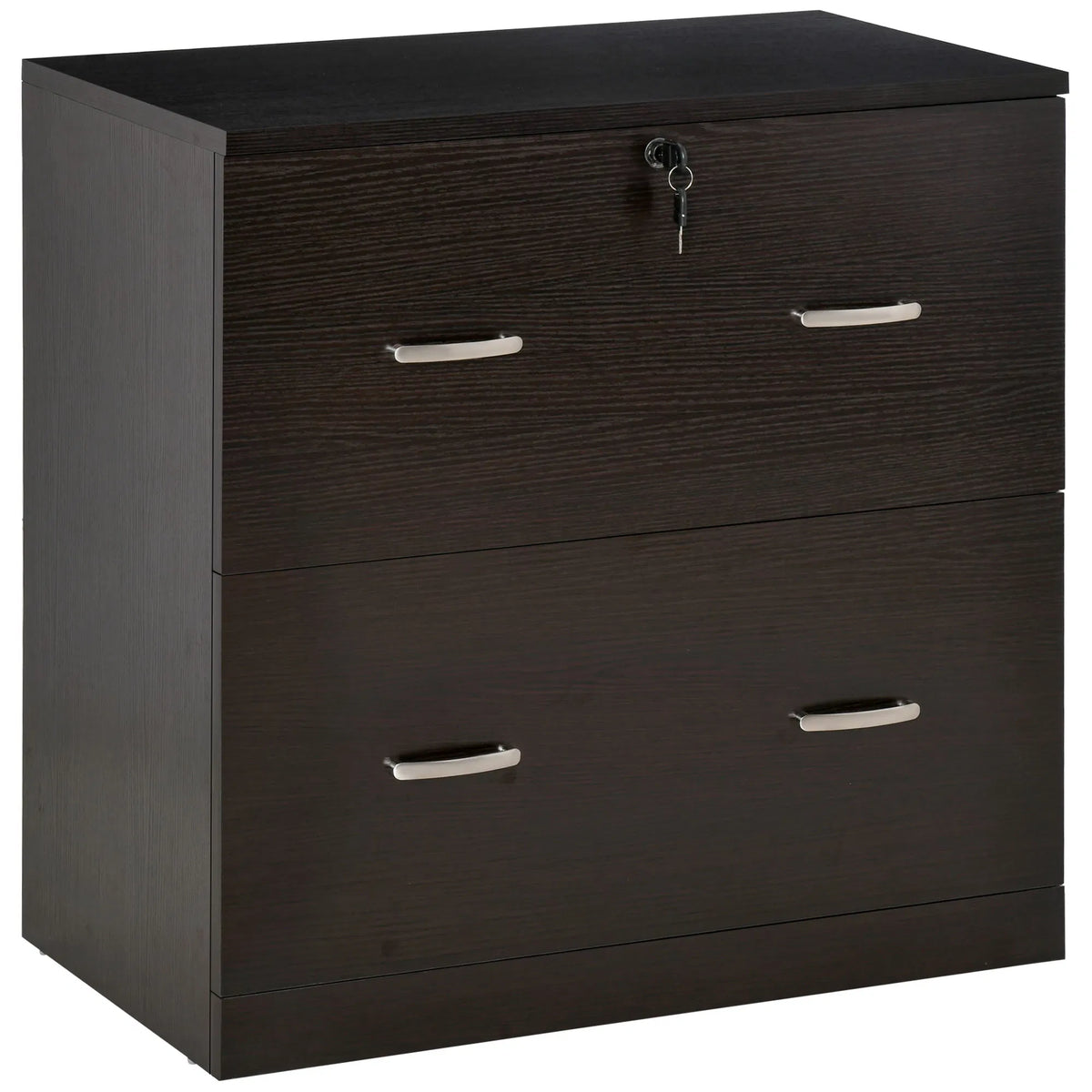 2 Drawer File Cabinet with Lock Office Filing Cabinet Hanging Bar for Letter - Image 3