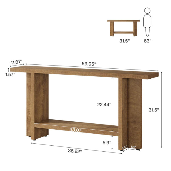Metal Leg Entryway Console Table