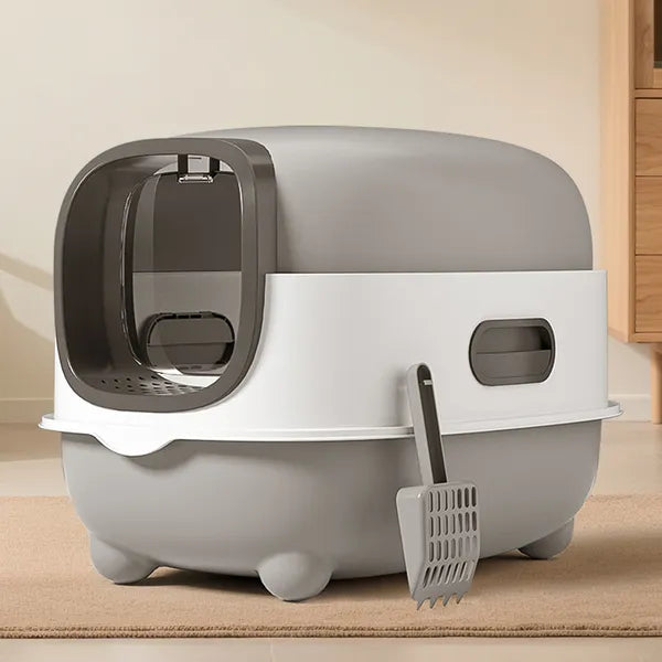 High Capacity Enclosed Cat Litter Box & Odor Lock Scratch Resistant Ideal For - Image 2