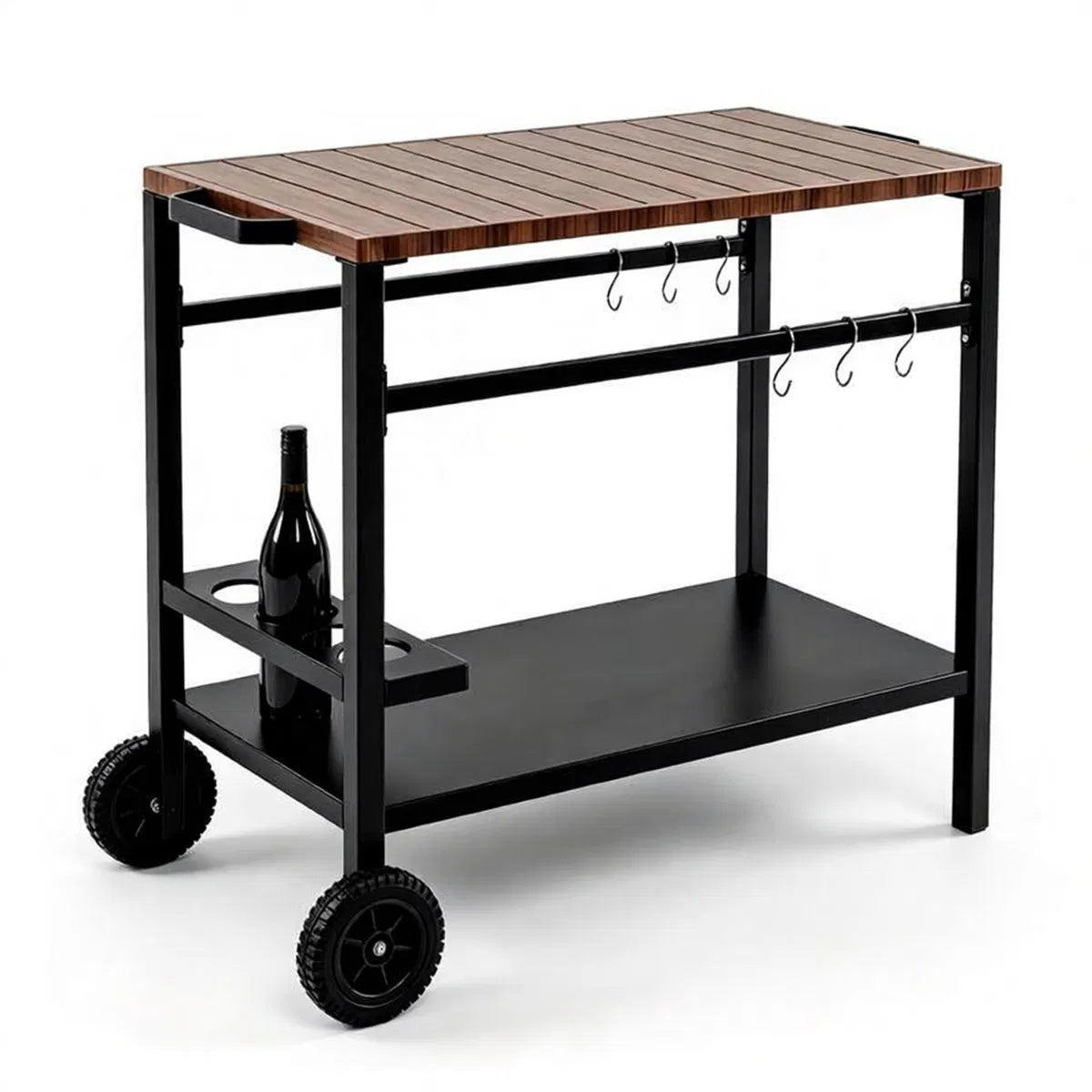stainless steel outdoor grill prep table with cabinet product view 3