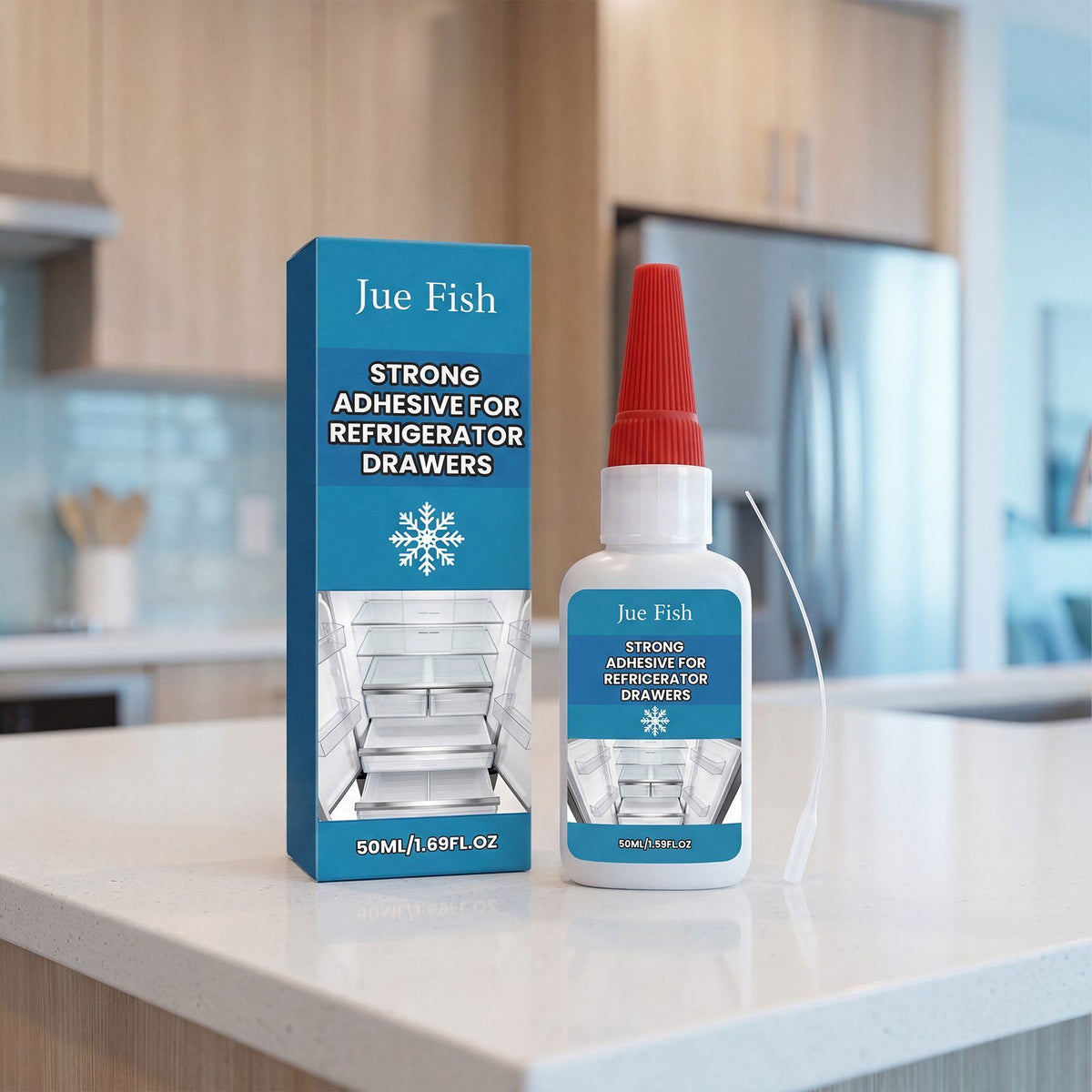 JUE FISH Refrigerator Drawer Repair Adhesive 50 ml
