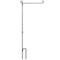 Garden Flag Stand Flagpole Weatherproof Wrought Iron Coated Yard Flag Holder
