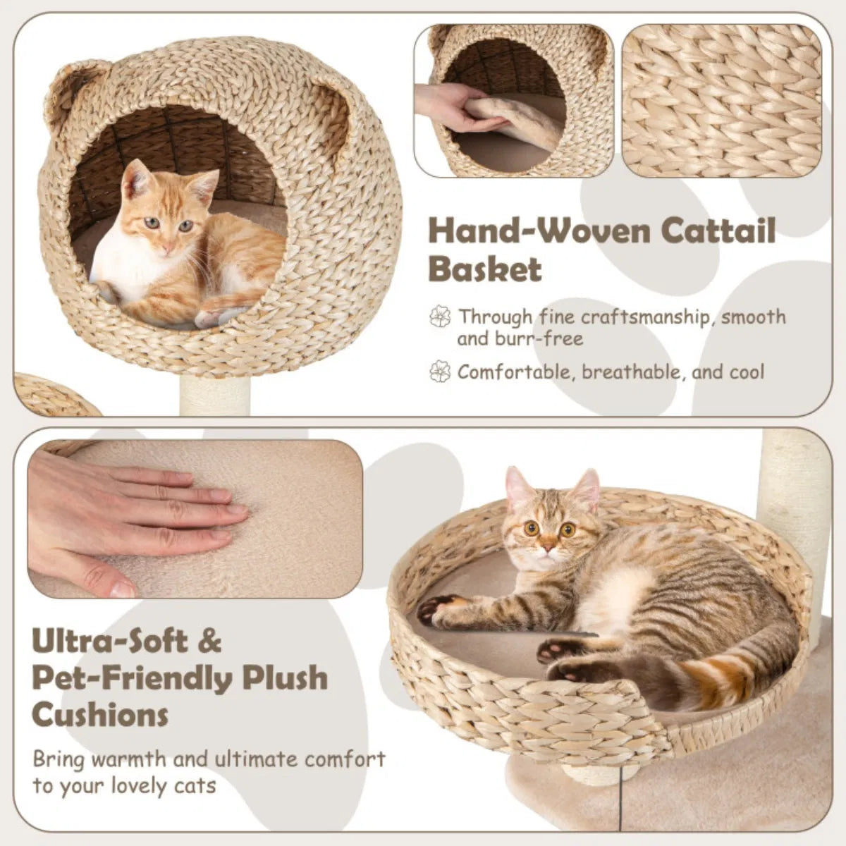 Five story cat tree with hammock - Image 4