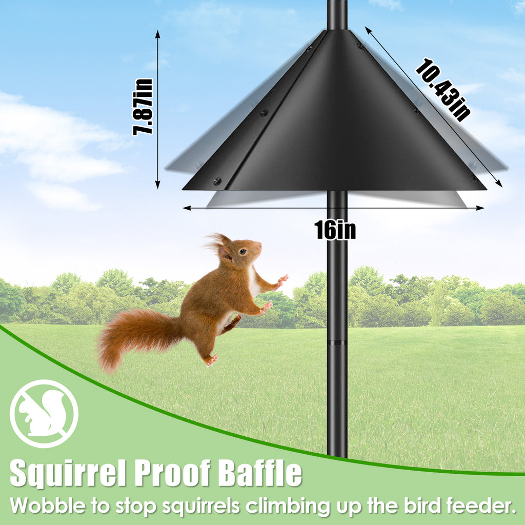 1Pc 94Inch Squirrel Proof Bird Feeder Pole Heavy Duty Bird House Pole Outdoor - Image 3