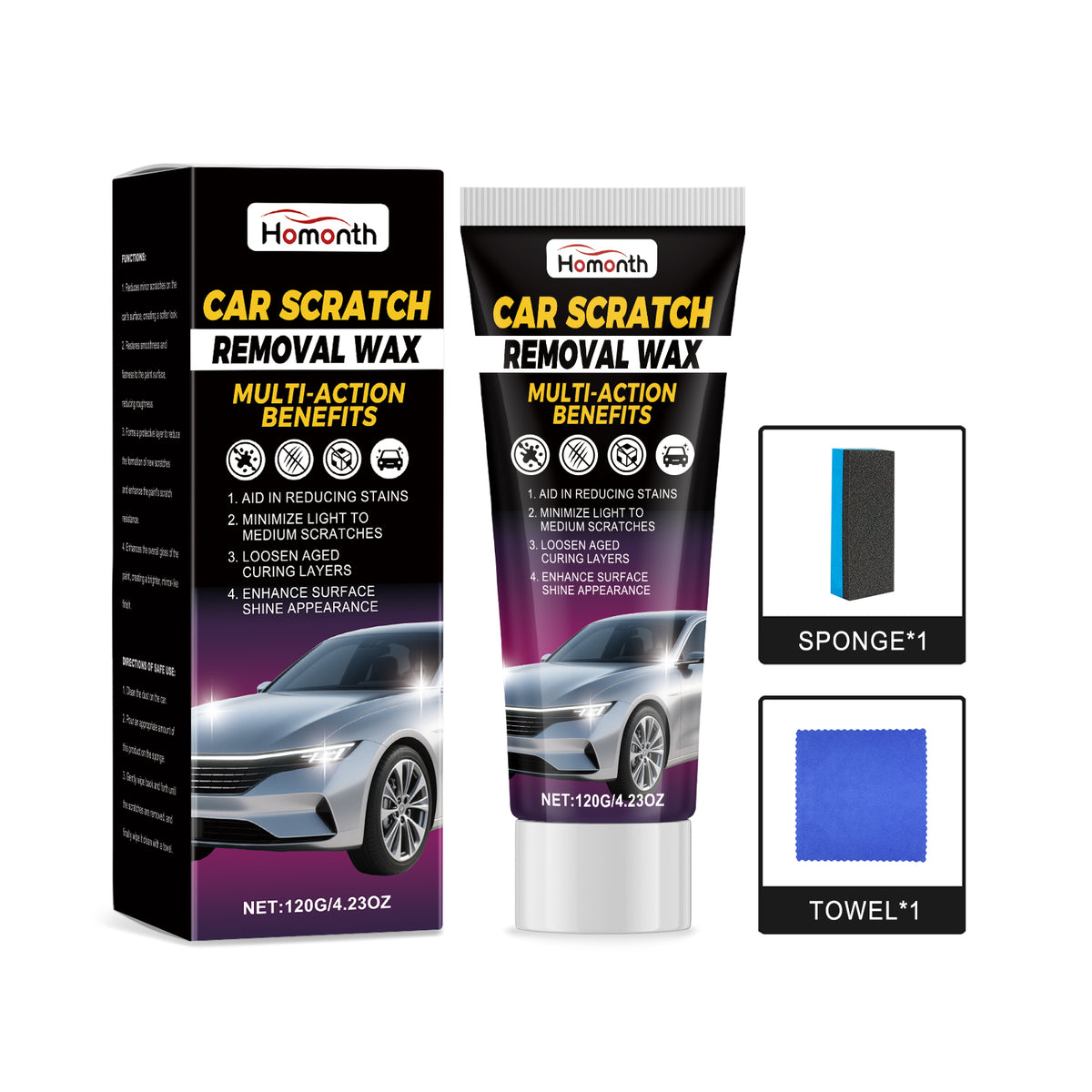 Car Scratch Care Kit Fine Scratch Polish Wax Daily Maintenance Set - Image 2