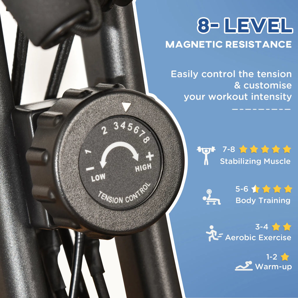 3 in 1 Folding Exercise Bike Foldable Stationary Bike with 8 Level Magnetic - Image 5