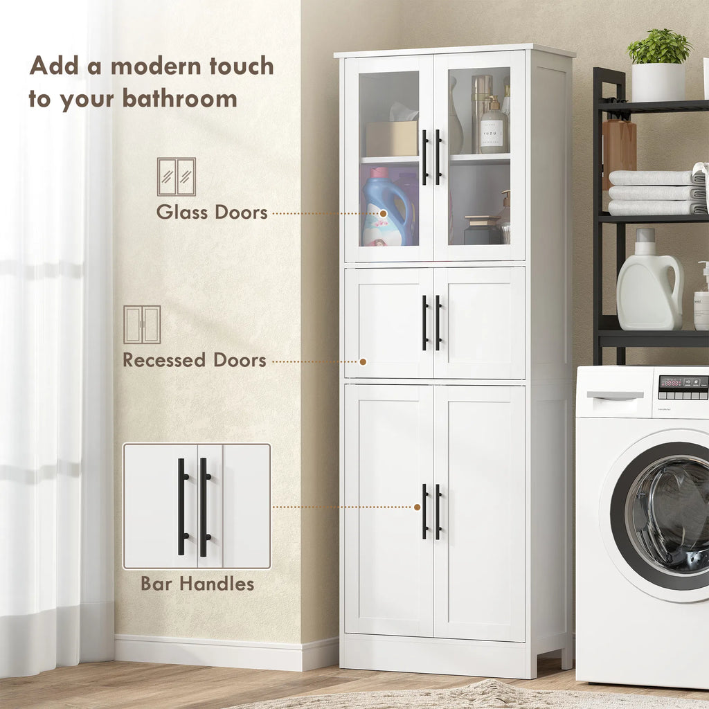 67" Tall Bathroom Storage Cabinet Modern Freestanding Bathroom Cabinet with